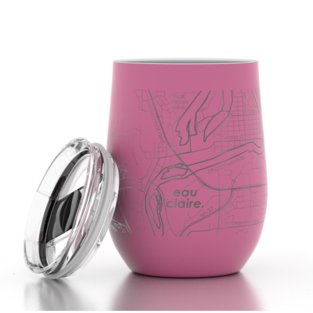 Volume One 12 oz Insulated Wine Tumbler Eau Claire- Pink