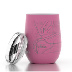 Well Told Wholesale 12 oz Insulated Wine Tumbler Eau Claire- Pink