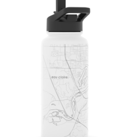 Well Told Wholesale 32 oz Insulated Hydration Bottle Eau Claire- White