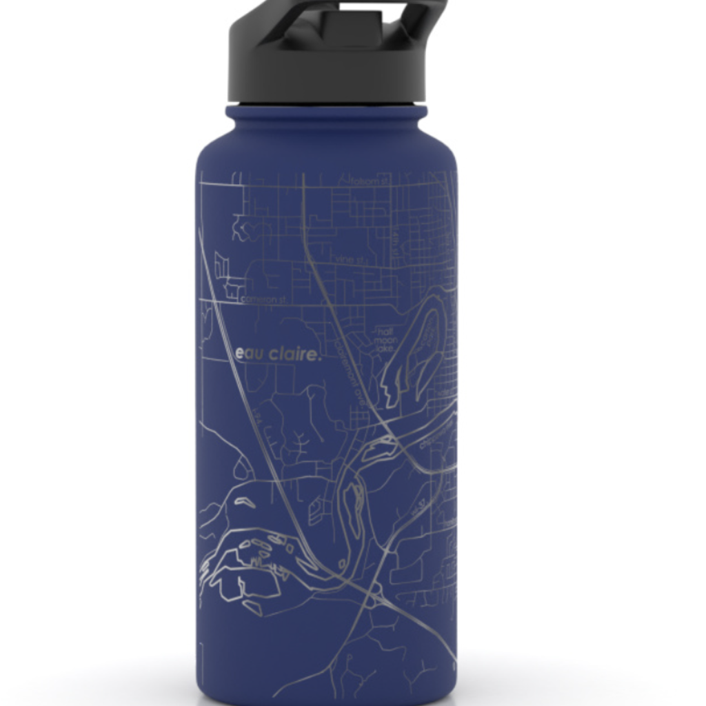 Volume One 32 oz Insulated Hydration Bottle Eau Claire- Midnight Blue