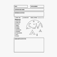 Justin Ryan Books Camping Log Book - Two 20-page books