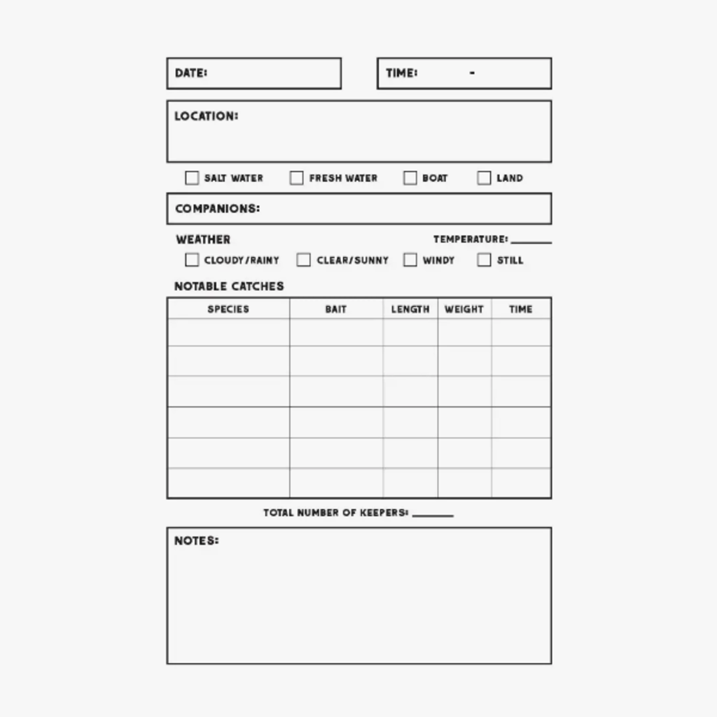 Justin Ryan Books 2 Pack Fishing Log Book - 20-page books