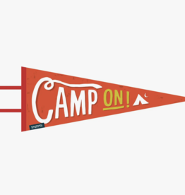 Camp On-Large pennant Vintage-style