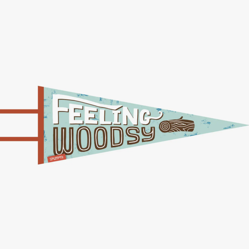 Feeling Woodsy-Large pennant Vintage-style