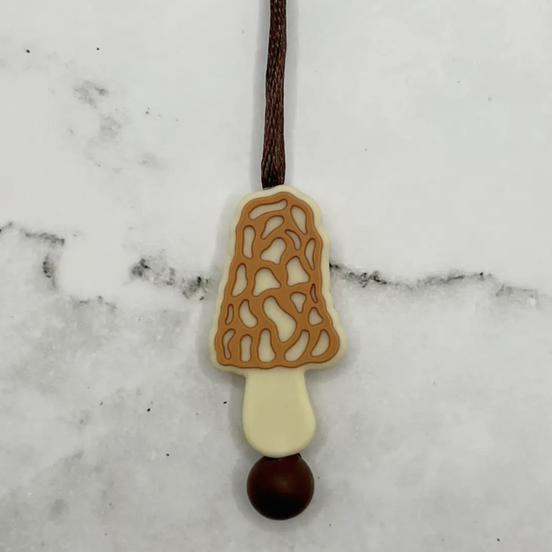 Morel Mushroom Fidget Necklace