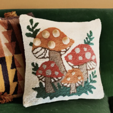 Hook Pillow - Mushroom Pom Pom Pillow