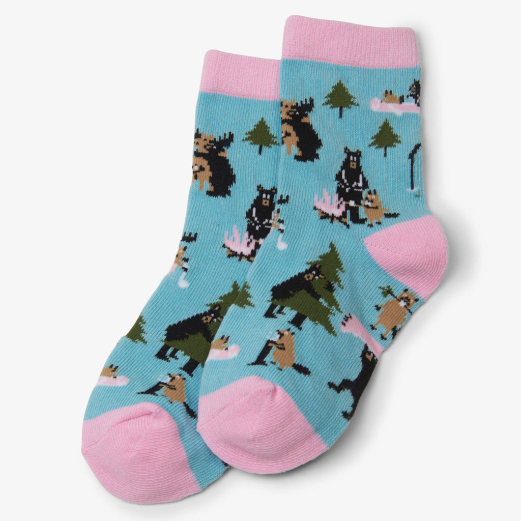 Little Blue House Kids Socks- Life in the Wild (Pink)