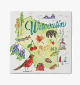 Boston International WI State Collection Ceramic Coaster