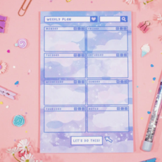 Unicorn Eclipse Blue Skies Weekly Planner Pad