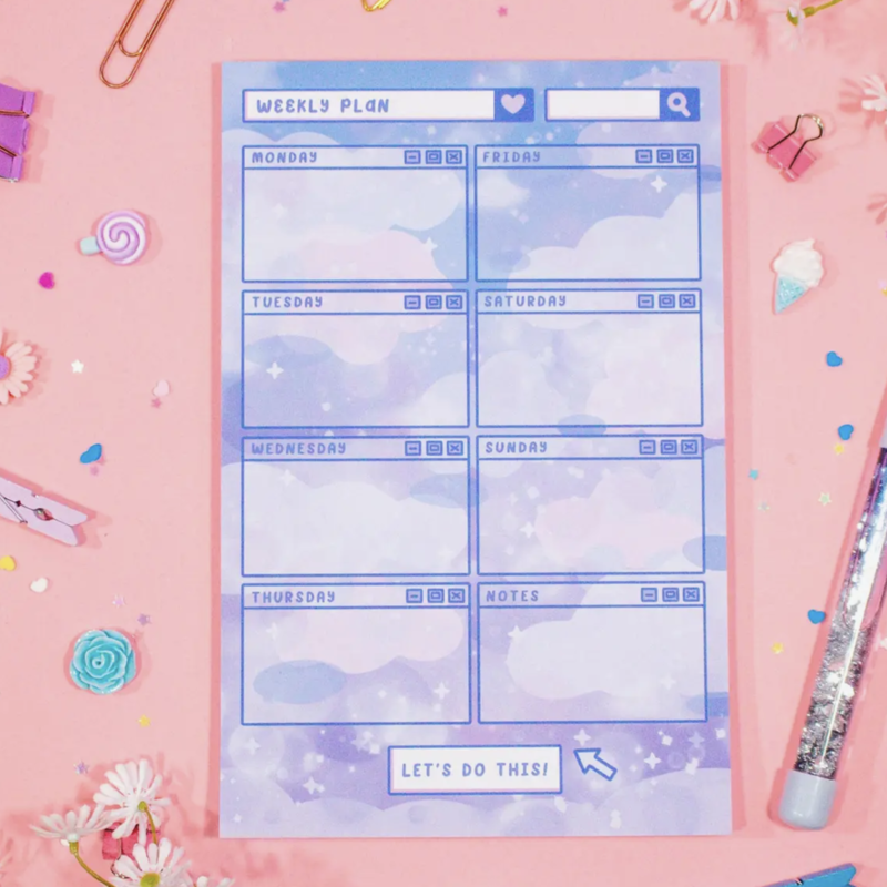 Blue Skies Weekly Planner Pad