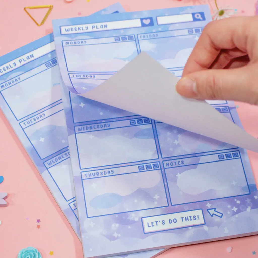 Unicorn Eclipse Blue Skies Weekly Planner Pad