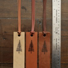 Leather Bookmark - Pine Tree