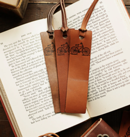 Wayfaring Goods Leather Bookmark - Bicycle