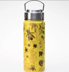 Cognitive Surplus 18 oz. Stainless Steel Vacuum Flask - Honey Bee