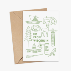 Bottlebrush Graphics Greeting Card - Illustrated WI