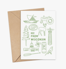 Bottlebrush Graphics Greeting Card - Illustrated WI