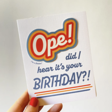 Bottlebrush Graphics Ope Birthday Sticker Card (Card + Vinyl Sticker!)