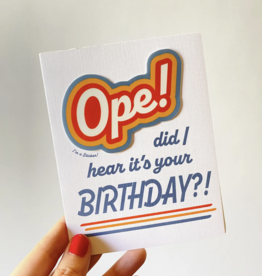 Bottlebrush Graphics Ope Birthday Sticker Card (Card + Vinyl Sticker!)