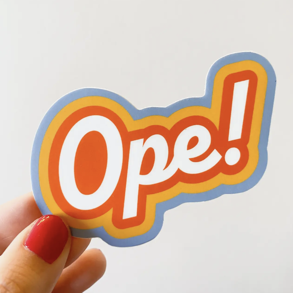 Bottlebrush Graphics Ope Birthday Sticker Card (Card + Vinyl Sticker!)