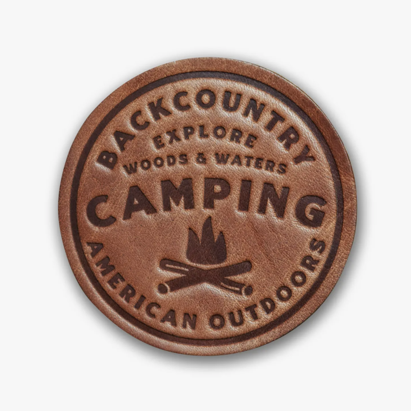 Camping Leather Coaster