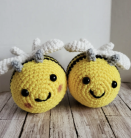 Nickel Creek Stitches LLC Bumble Bee Crochet Plush-Happy
