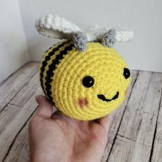 Nickel Creek Stitches LLC Bumble Bee Crochet Plush-Happy