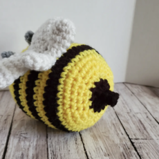 Nickel Creek Stitches LLC Bumble Bee Crochet Plush-Happy