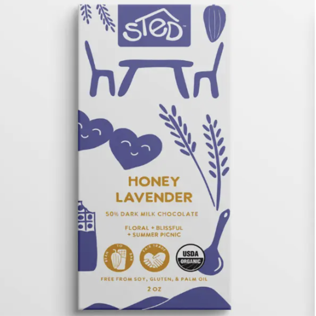 Sted Foods Sted - Honey Lavender Chocolate Bar