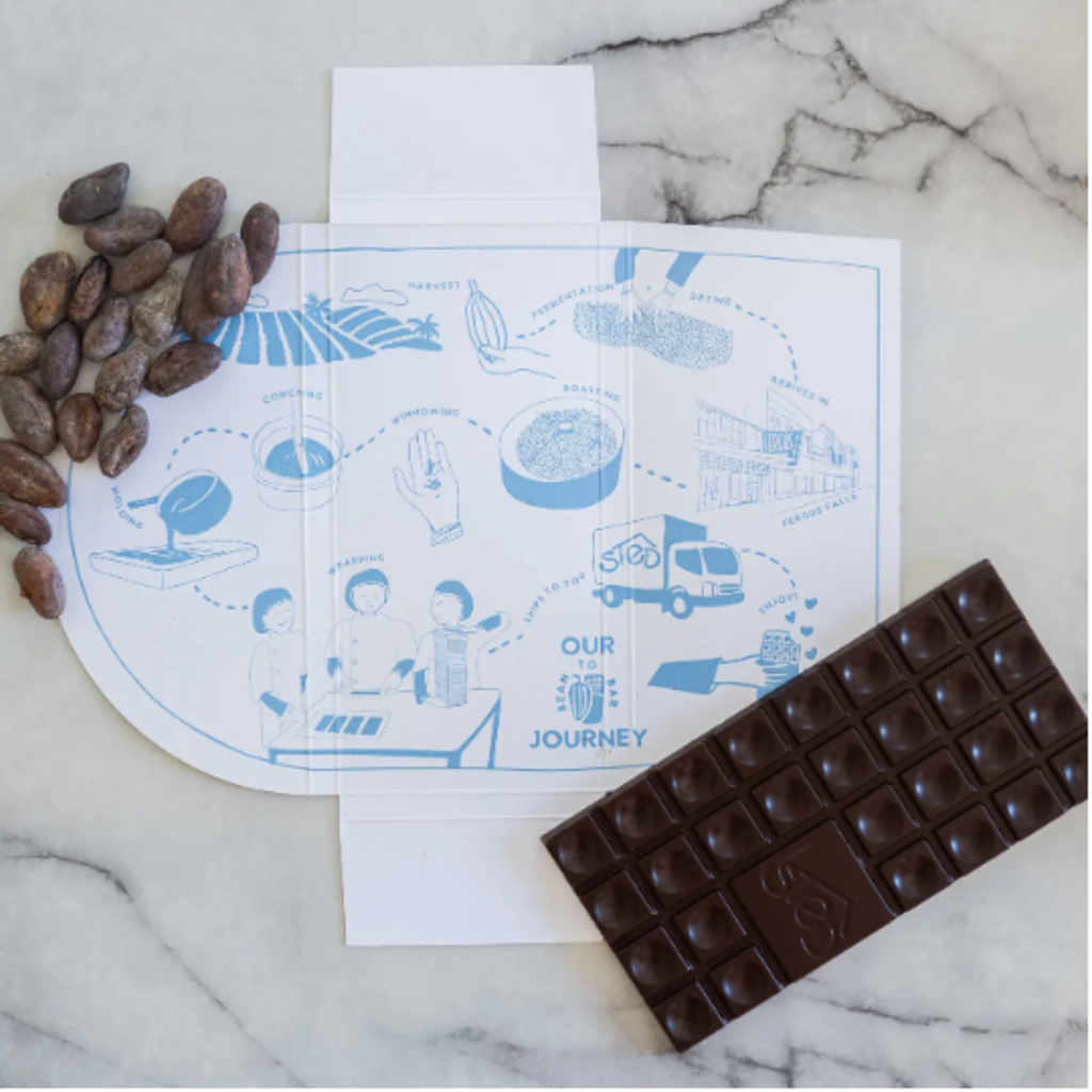 Sted Foods Sted - Mini Cardamom Krumkake Cookie Chocolate Bar