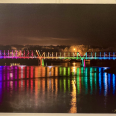 Lloyd Fleig Canvas Print - Phoenix Park Bridge At Night 18x24