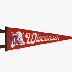 Oxford Pennant Wisconsin Cow Pennant