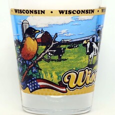 Volume One Wisconsin Postcard Shot Glass