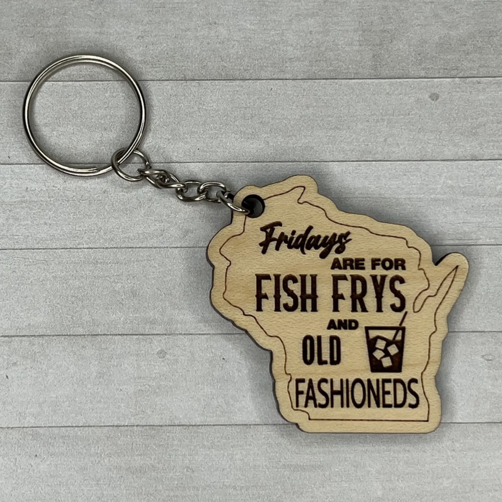 Fish Fry and Old Fashioned Key Chain