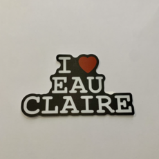 CJ's Cottage I Heart Eau Claire Sticker