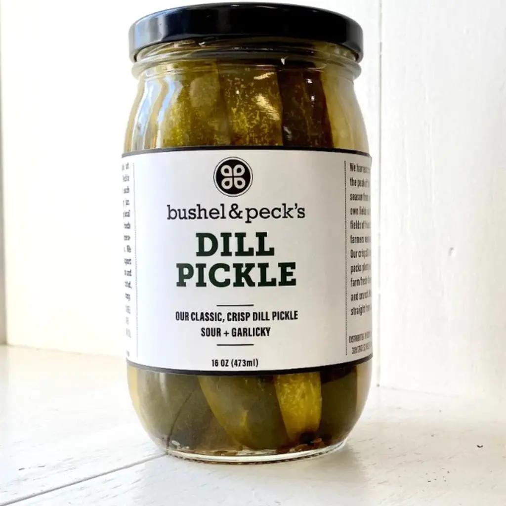 Bushel & Peck's Whole Dill Pickle (Garic Dill) 16oz.