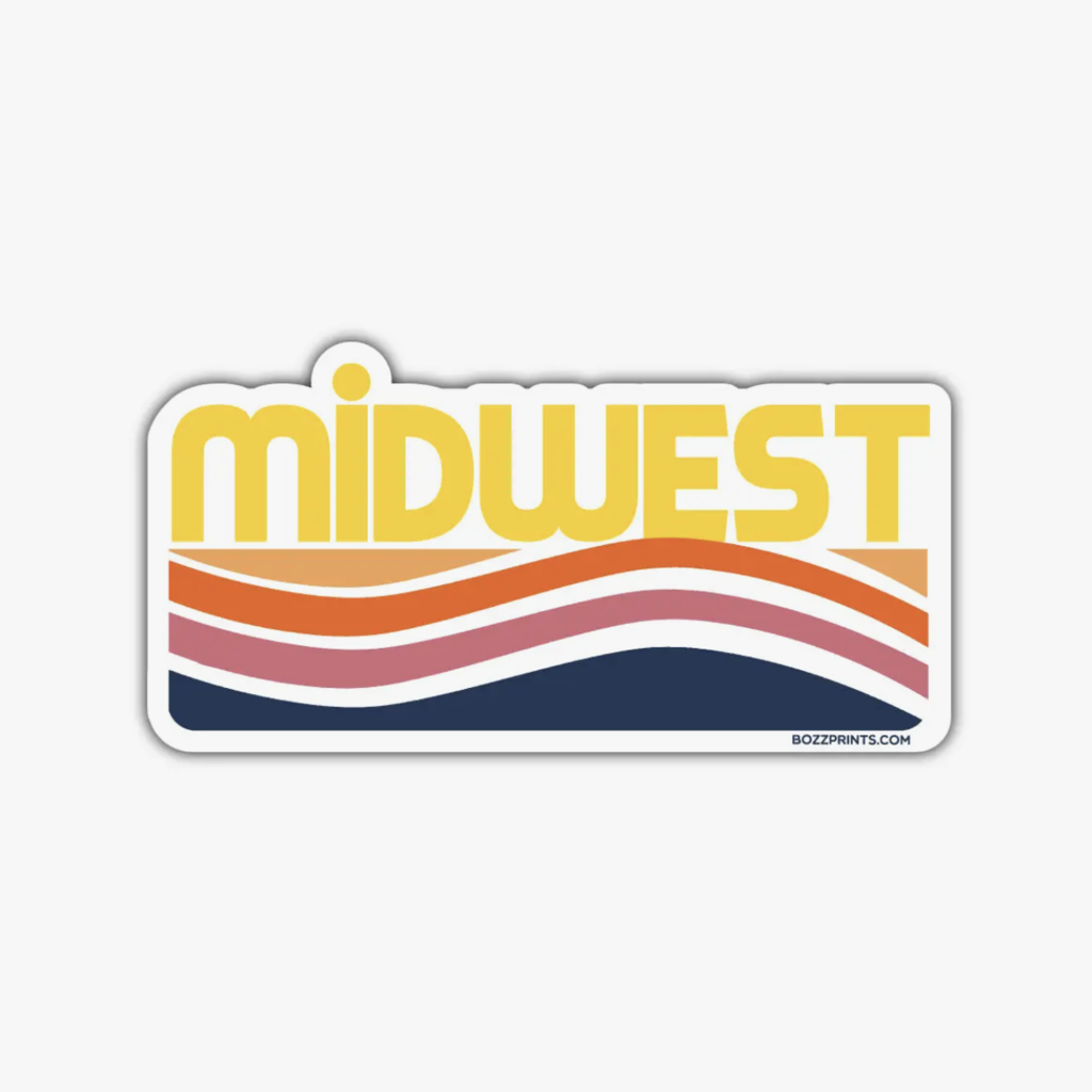 Bozz Prints Midwest Waves Sticker