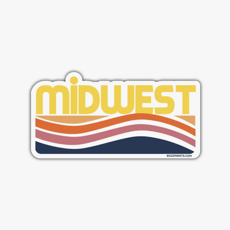Bozz Prints Midwest Waves Sticker