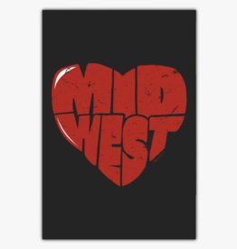 Bozz Prints Midwest Heart Postcard
