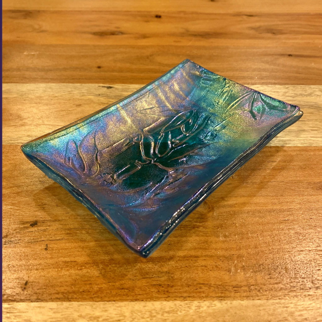 Karen Clark Fused Glass Soap Dish - Assorted Colors (4x6)