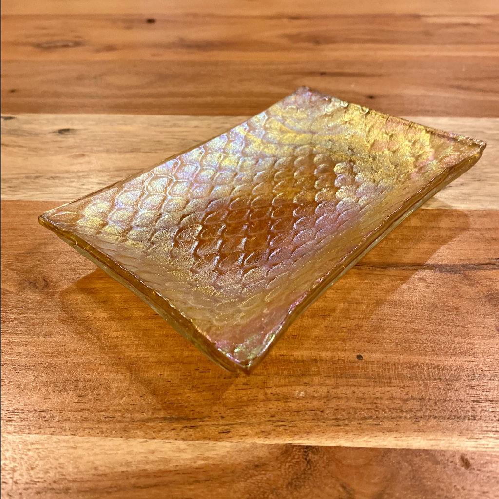 Fused Glass Soap Dish - Assorted Colors (4x6)