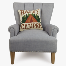 Volume One Happy Camper Hook Pillow
