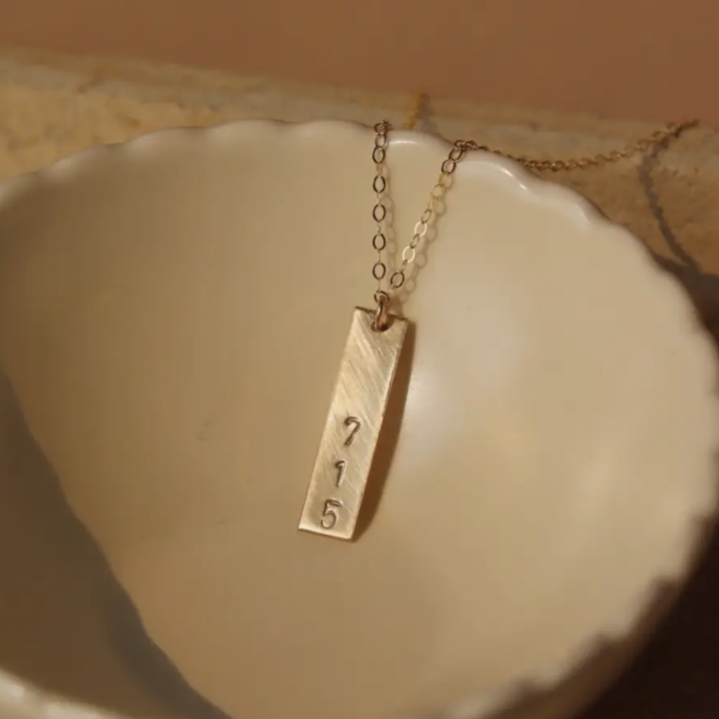 Token (Faire) Token Jewelry - Area Code Necklace - 18", Sterling Silver