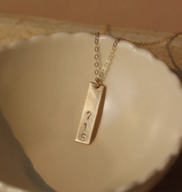 Token (Faire) Token Jewelry - Area Code Necklace - 18", Sterling Silver