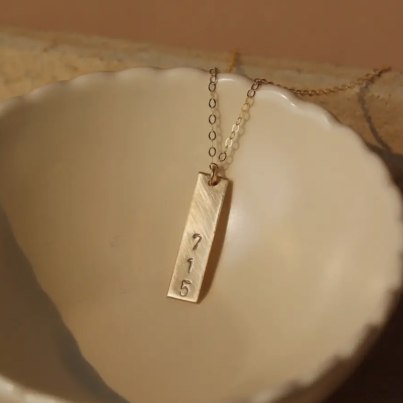 Token (Faire) Token Jewelry - Area Code Necklace - 18", Sterling Silver