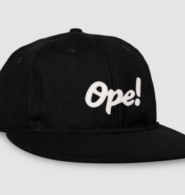 Black Vintage Flatbill Hat - Ope!