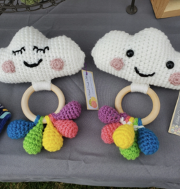 Nickel Creek Stitches LLC Happy Cloud Rattle