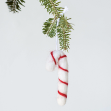 Wool Jamboree Candy Cane Felted Ornaments