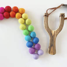 Wool Jamboree Slingshot And Felt Ball Set