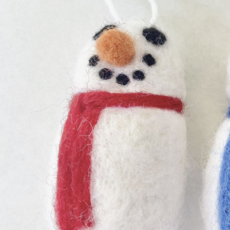 Red Snowman Felt Ornament