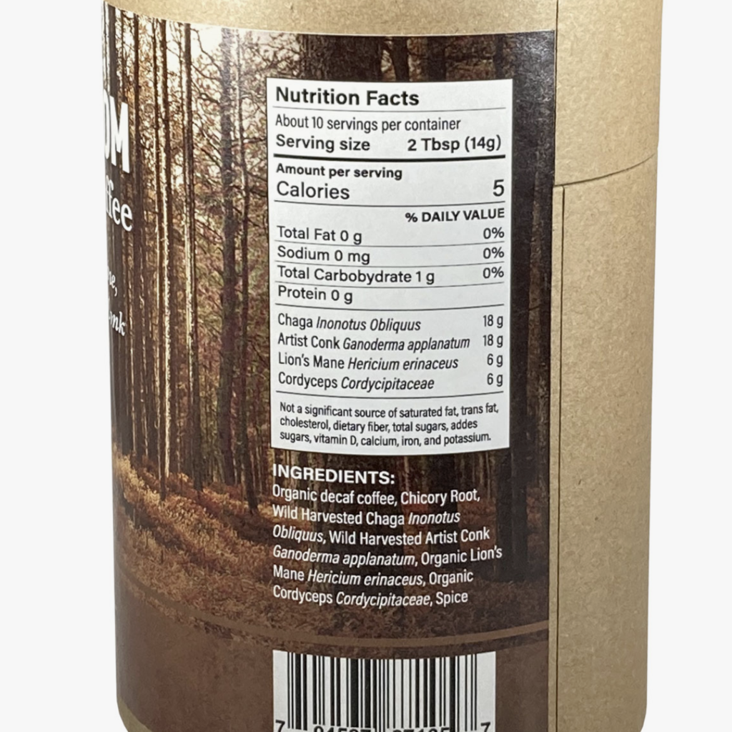 Northwoods Tea & Herb Mushroom Ground Coffee - Decaf